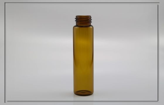 10ml 18mm नमूना ग्लास शीशियों रासायनिक स्थिरता के साथ, एम्बर कांच की शीशी